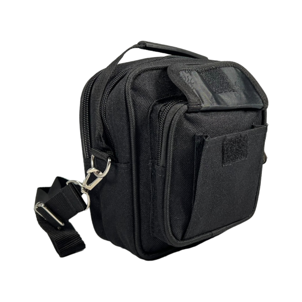 Компактная и практичная сумка через плечо на четыре отделения, крепкая, черная Компактная и практичная сумка через плечо на четыре отделения, крепкая, черная