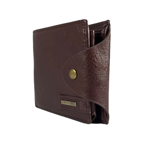Мужской кошелек с монетницей, коричневый