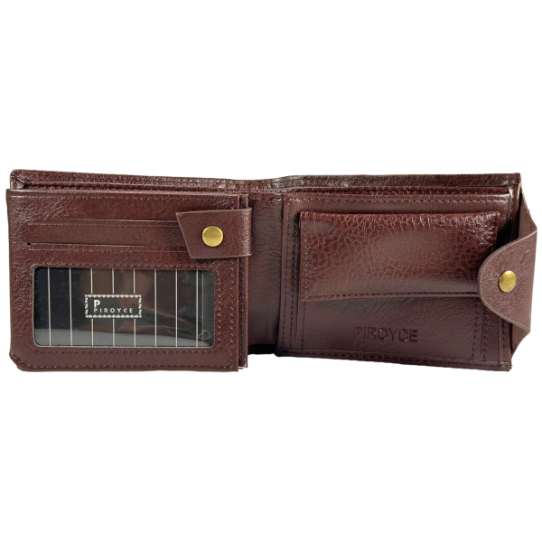 Мужской кошелек с монетницей, коричневый
