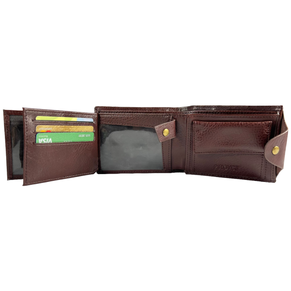 Мужской кошелек с монетницей, коричневый