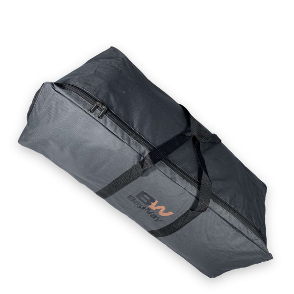 Сумка дорожная баул BagWay 105л одно отделение крепкие ручки размер: 90*38*30 см серая