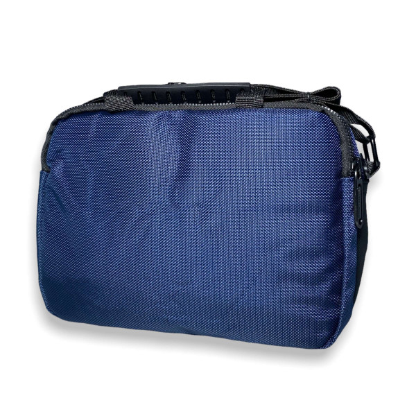 Сумка через плечо, мужская, три отдела, ручка, синяя Сумка через плечо, мужская, три отдела, ручка, синяя