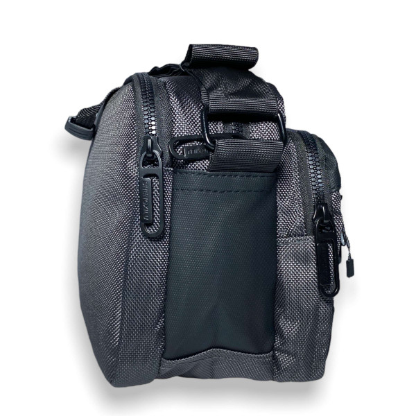 Сумка через плечо, мужская, три отдела, ручка, серая Сумка через плечо, мужская, три отдела, ручка, серая