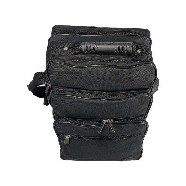 Практичная сумка через плечо на пять отделений, застежка на молнии, ручки для переноски, черная Практичная сумка через плечо на пять отделений, застежка на молнии, ручки для переноски, черная