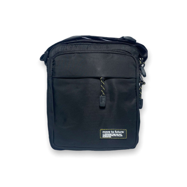 Мужская сумка на одно отделение кармана, черная