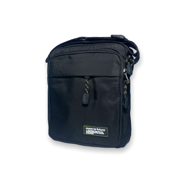 Мужская сумка на одно отделение кармана, черная