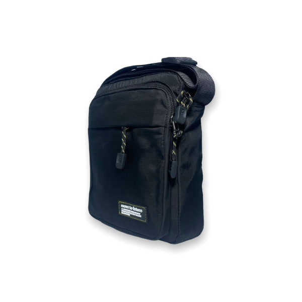 Мужская сумка на одно отделение кармана, черная