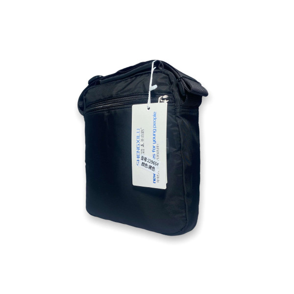 Мужская сумка на одно отделение кармана, черная