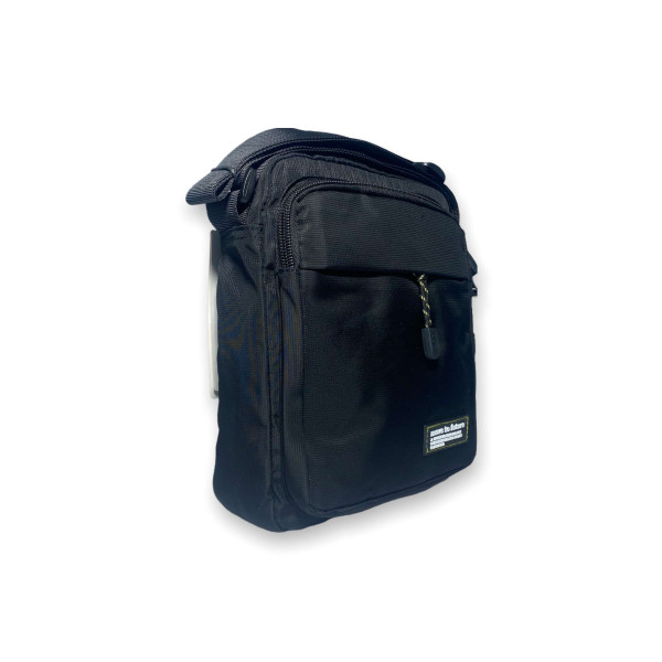 Мужская сумка на одно отделение кармана, черная