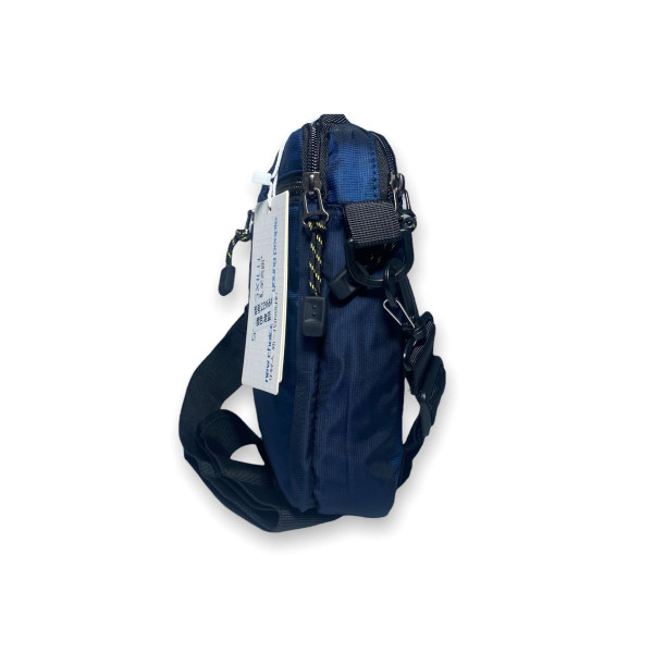 Мужская сумка через плечо с карманом на лицевой стороне, цвет синий