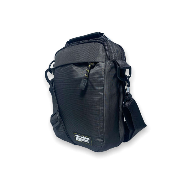 Мужская сумка через плечо на два отделения, темно-серая