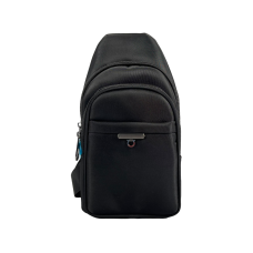Мужская сумка через плечо с застежкой на молнии, 3 отделения, черная
