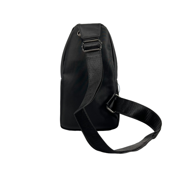Мужская сумка через плечо с застежкой на молнии, 3 отделения, черная