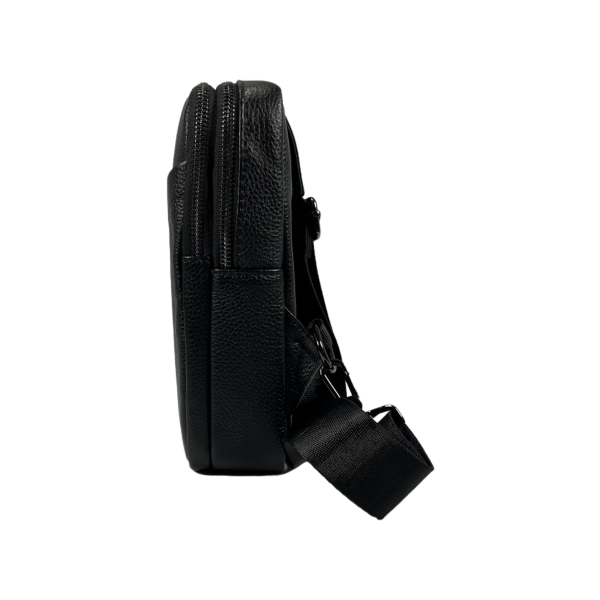 Стильная сумка-слинг на три отделения, двухточечный ремень, черная Стильная сумка-слинг на три отделения, двухточечный ремень, черная