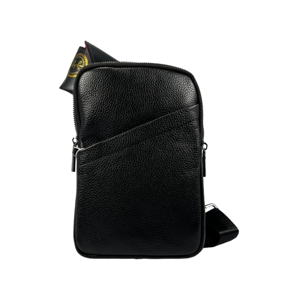 Стильная сумка-слинг на три отделения, двухточечный ремень, черная Стильная сумка-слинг на три отделения, двухточечный ремень, черная