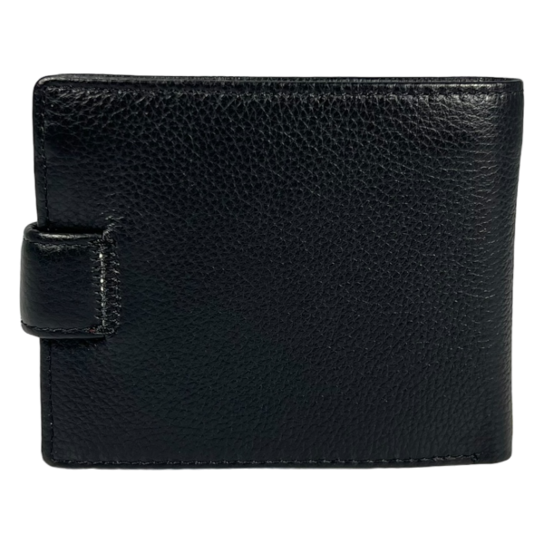 Стильный мужской кошелек из натуральной кожи, цвет чорний