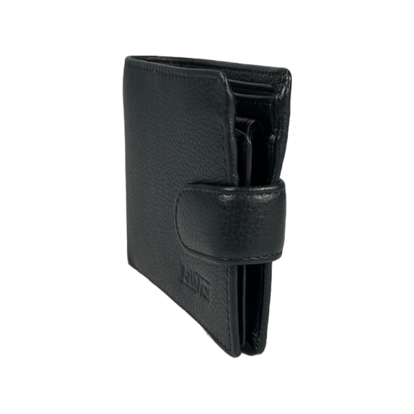 Стильный мужской кошелек из натуральной кожи, цвет чорний
