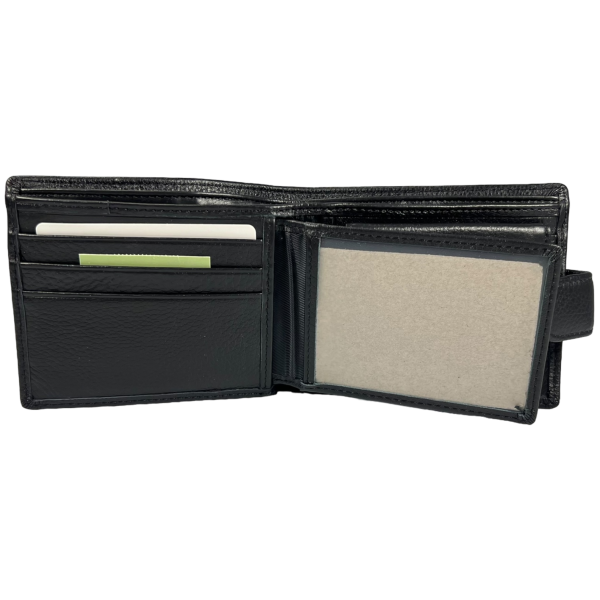 Стильный мужской кошелек из натуральной кожи, цвет чорний