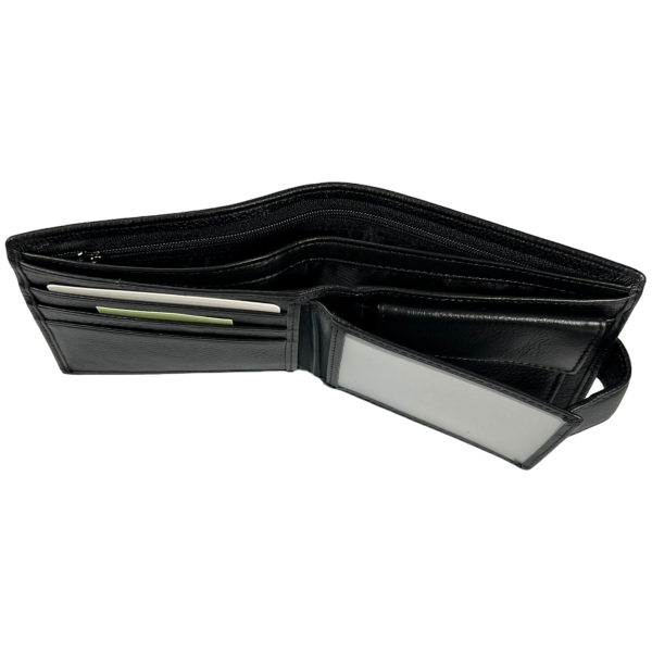 Стильный мужской кошелек из натуральной кожи, цвет чорний