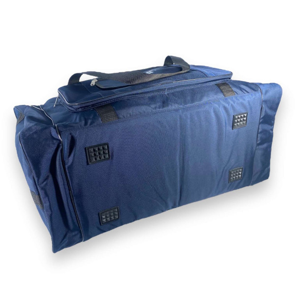 Сумка дорожная, одно отделение, две боковых кармана, три фронтальных кармана, размер: 75*40*35 см, синяя Сумка дорожная, одно отделение, две боковых кармана, три фронтальных кармана, размер: 75*40*35 см, синяя