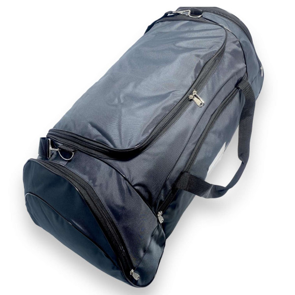 Сумка дорожная, одно отделение, две боковых кармана, фронтальный карман на замке, размер: 80*38*36 см, темно-серая