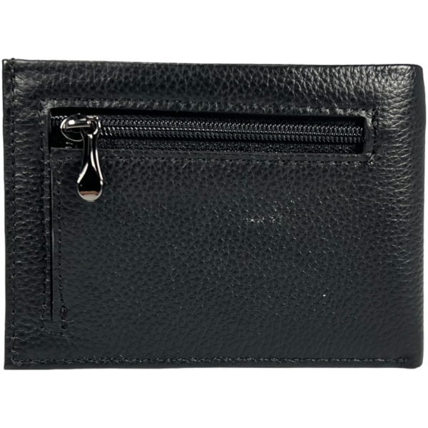 Класичний чоловічий гаманець з натуральної шкіри чорного кольору ArtMar