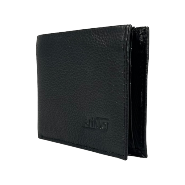 Класичний чоловічий гаманець з натуральної шкіри чорного кольору ArtMar