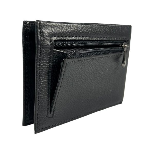 Класичний чоловічий гаманець з натуральної шкіри чорного кольору ArtMar