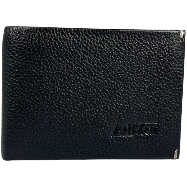 Мужской классический кошелек из натуральной кожи с 2 отделениями для купюр