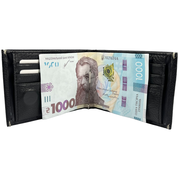 Мужской классический кошелек из натуральной кожи с 2 отделениями для купюр