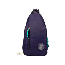 Женская сумка-слинг на четыре отделения фиолетового цвета