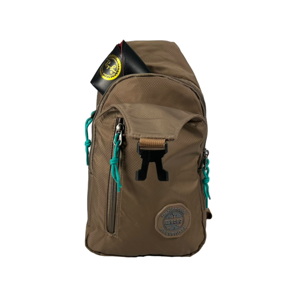 Стильная сумка-слинг, 4л, четыре отделения, застежка на молнии, коричневая Стильная сумка-слинг, 4л, четыре отделения, застежка на молнии, коричневая