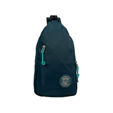 Мужская сумка-слинг на четыре выделения синего цвета