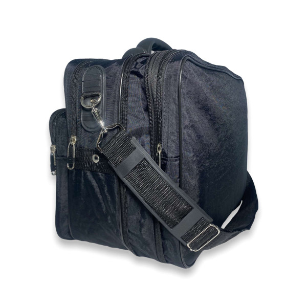 Сумка через плечо, с расширением размера Wallaby 25275, два отдела размер: 35х30х17(22)см, черная