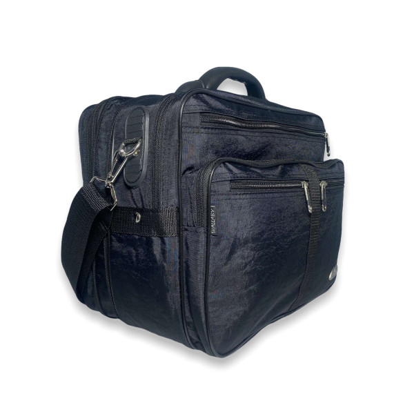 Сумка через плечо, с расширением размера Wallaby 25275, два отдела размер: 35х30х17(22)см, черная