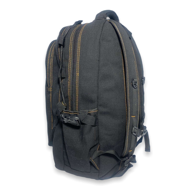 Міський брезентовий рюкзак, три відділи, кишені на лицьовій стороні, 30 л, чорний