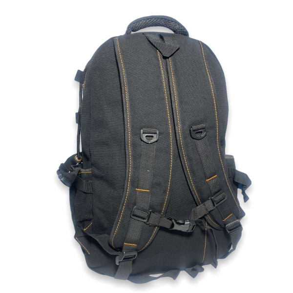 Міський брезентовий рюкзак, три відділи, кишені на лицьовій стороні, 30 л, чорний