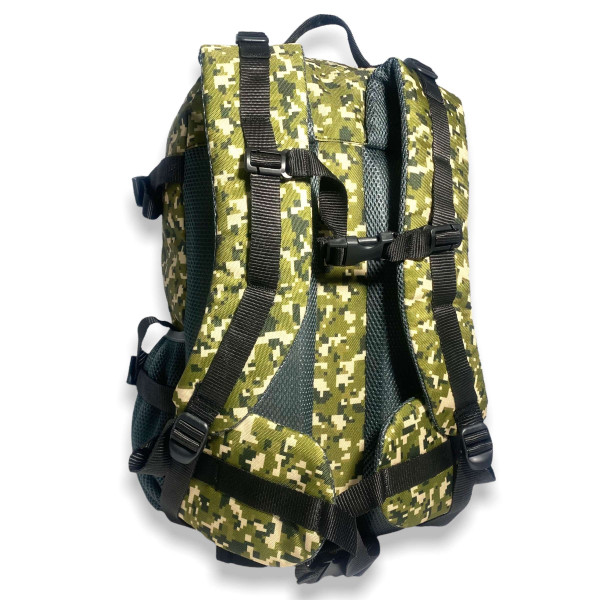 Рюкзак тактичний 26051 два відділи 2фронт кишені бічні кишені(якість) 50 л Розмір 50*32*21 см, піксель