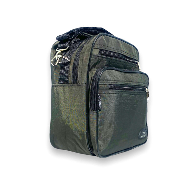 Мужская сумка через плечо, вертикальная, Wallaby 2685, одно отделение, размер: 25*20*15 см, зеленая