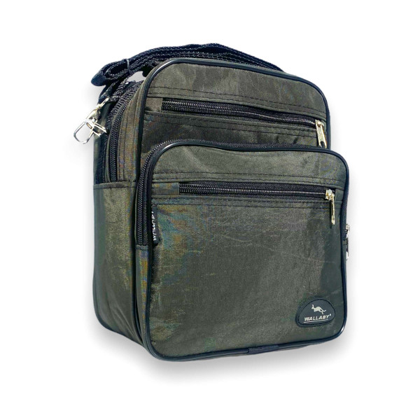 Мужская сумка через плечо, вертикальная, Wallaby 2685, одно отделение, размер: 25*20*15 см, зеленая