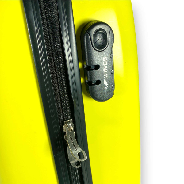 Детский чемодан Wings, одно отделение, кодовый замок, выдвижная ручка, размер: 51*35*20 см, вес: 2,3 кг, желтый