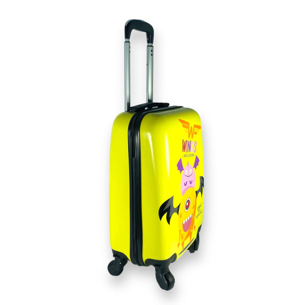 Детский чемодан Wings, одно отделение, кодовый замок, выдвижная ручка, размер: 51*35*20 см, вес: 2,3 кг, желтый