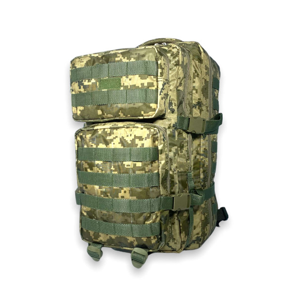 Рюкзак тактичний 27071два відділи внутрішні кишені, фронтальні кишені кріплення Molle роз.50*30*25 піксель