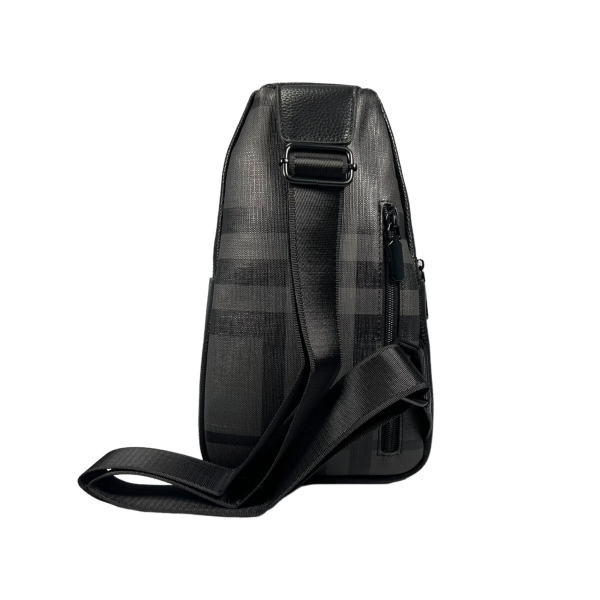 Стильная мужская сумка-слинг, вместительная, функциональная, 3 отделения, серая Стильная мужская сумка-слинг, вместительная, функциональная, 3 отделения, серая
