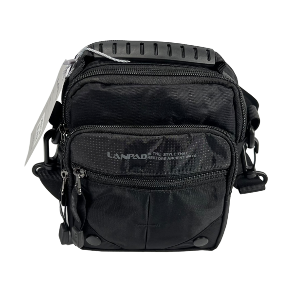 Елегантна сумка через плече на чотири відділення, знімний ремінь, чорна Елегантна сумка через плече на чотири відділення, знімний ремінь, чорна