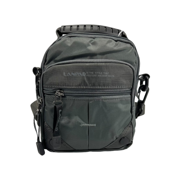 Чоловіча сучасна та практична сумка через плече, 3 л, 4 відділення, сіра