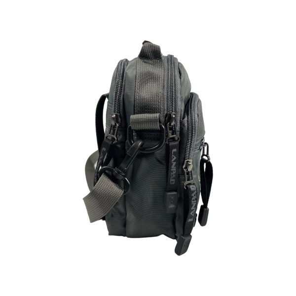 Чоловіча сучасна та практична сумка через плече, 3 л, 4 відділення, сіра Чоловіча сучасна та практична сумка через плече, 3 л, 4 відділення, сіра