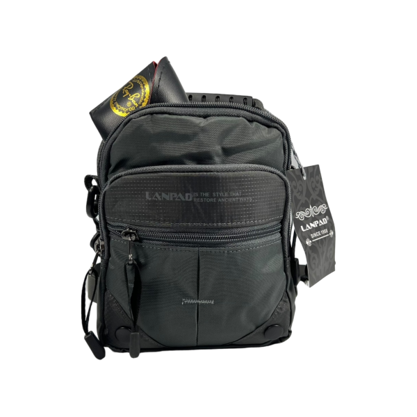 Чоловіча сучасна та практична сумка через плече, 3 л, 4 відділення, сіра Чоловіча сучасна та практична сумка через плече, 3 л, 4 відділення, сіра