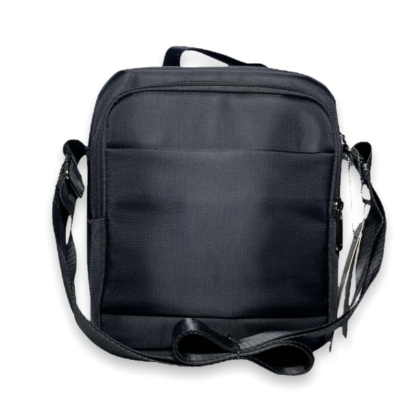 Сумка мужская через плечо 301два отделения, дополнительный карман ремень размеры: 25*20*7 см черная