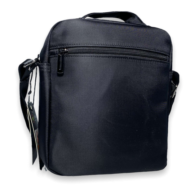 Сумка мужская через плечо 301два отделения, дополнительный карман ремень размеры: 25*20*7 см черная